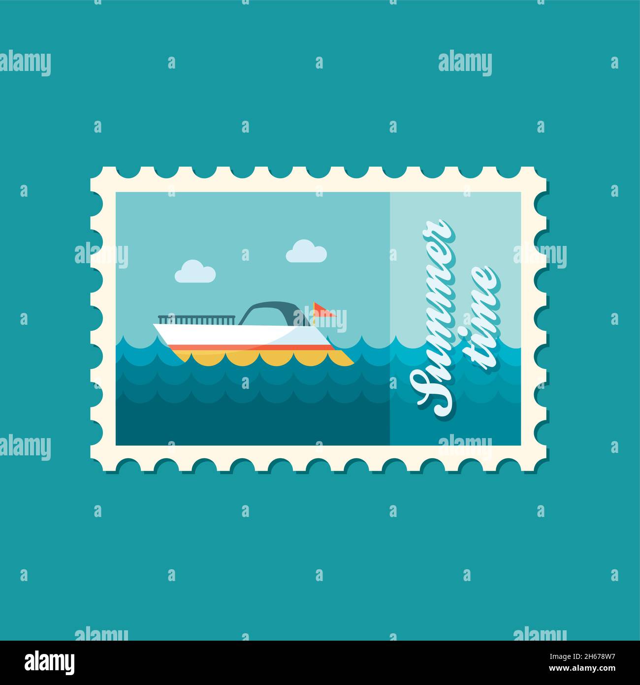 Ship Boat flat stamp, vector illustration eps 10 Stock Vector Image ...