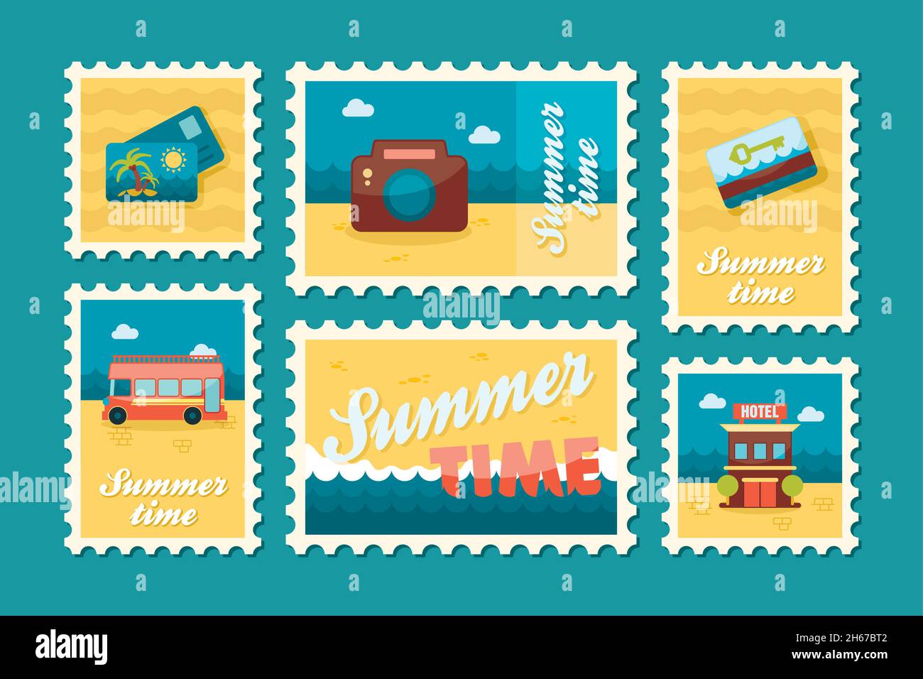 Postage stamp camera Stock Vector Images - Alamy
