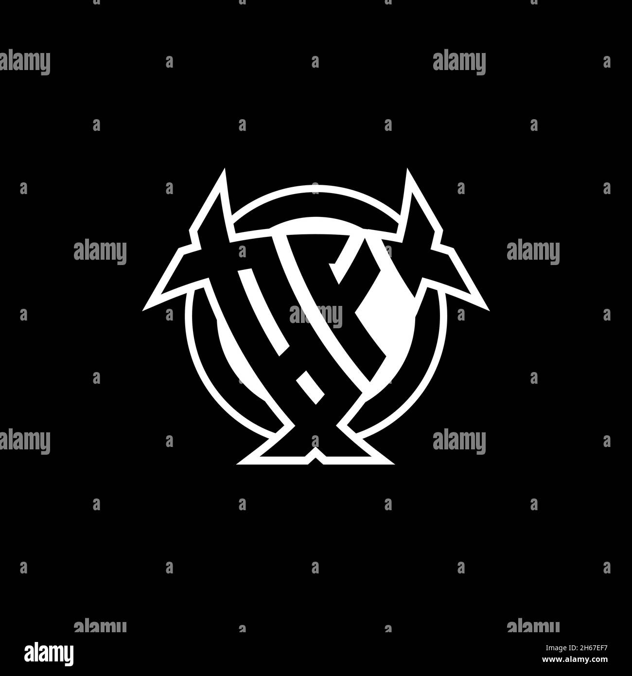 BF Monogram logo letter with triangle shield shape style design isolated on white background. Triangle monogram logo, shield monogram logo, triangle s Stock Vector