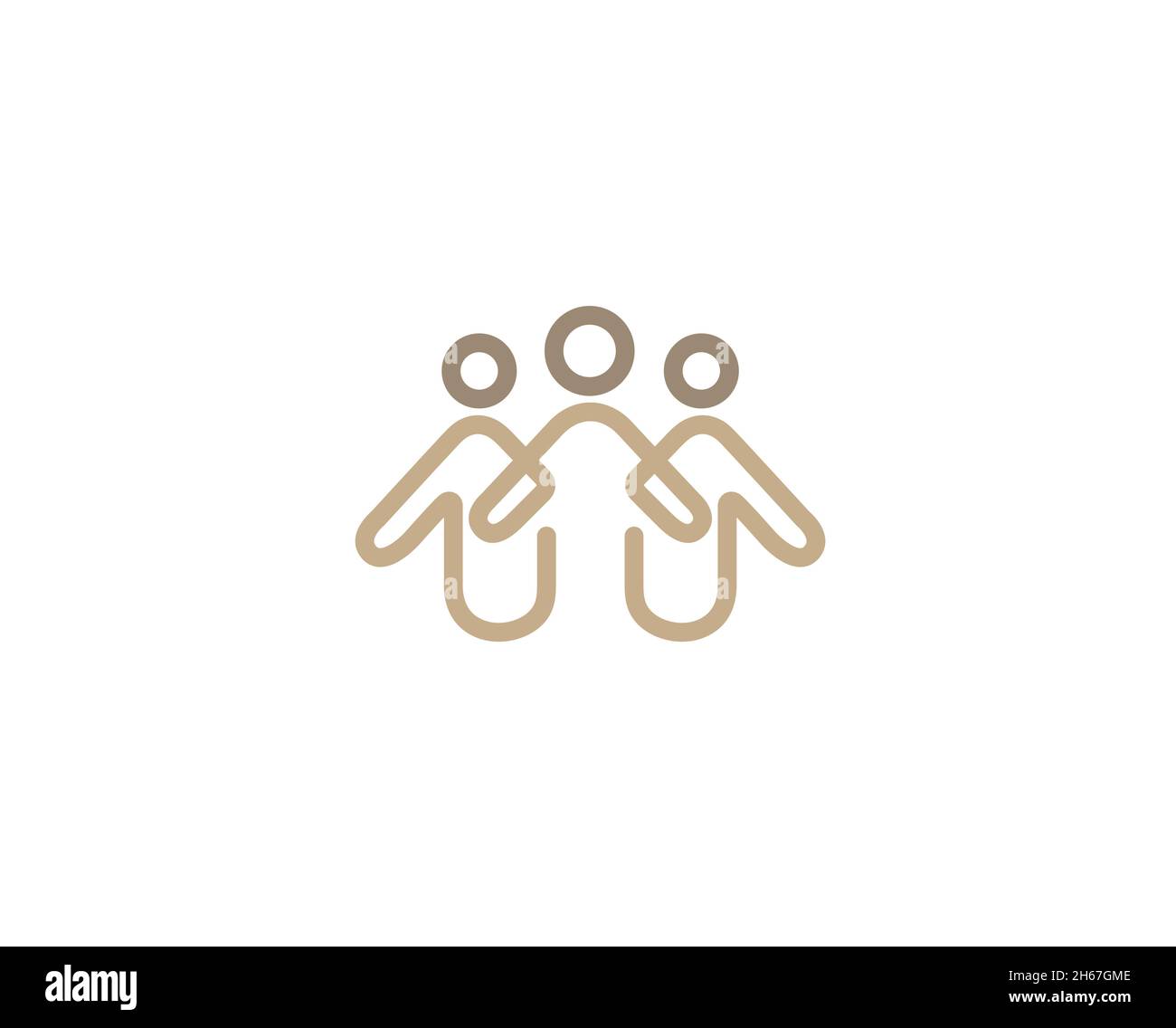 Three Team Vector Three person team Cut Out Stock Images & Pictures - Alamy