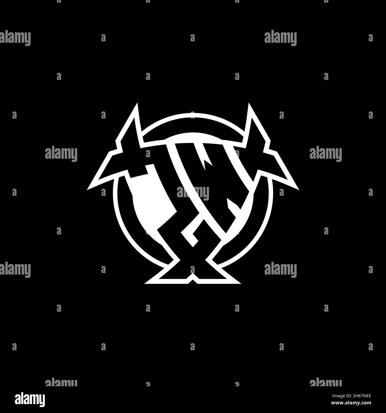 ZW Monogram logo letter with triangle shield and circle shape style ...