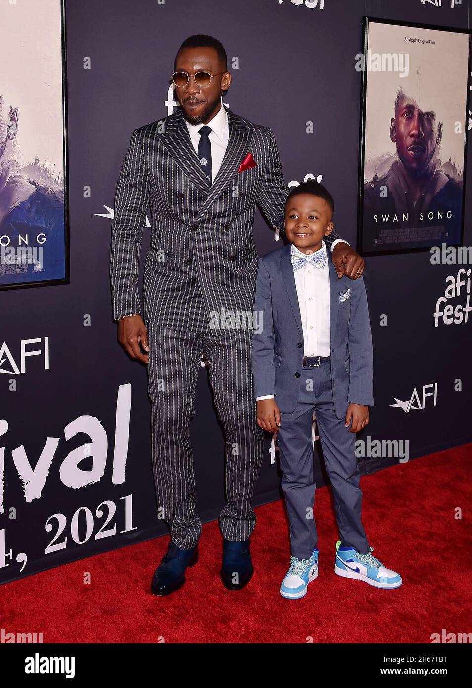 HOLLYWOOD, CA - NOVEMBER 12: Actors Mahershala Ali (L) and Dax Rey ...
