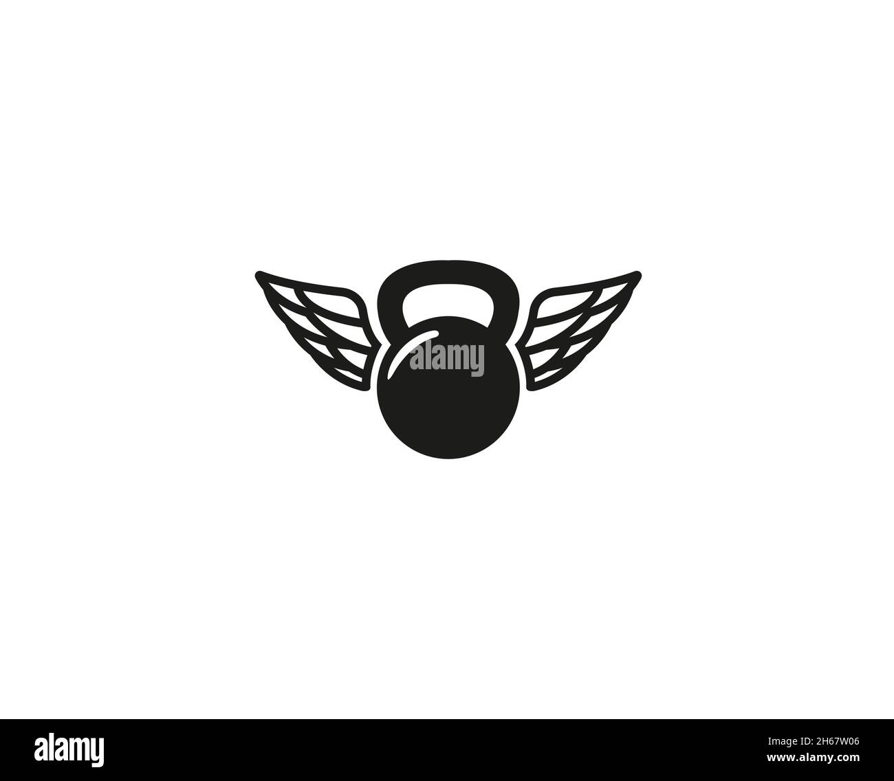 Creative Dumbbell Wings Logo Vector Symbol Icon Design Illustration ...