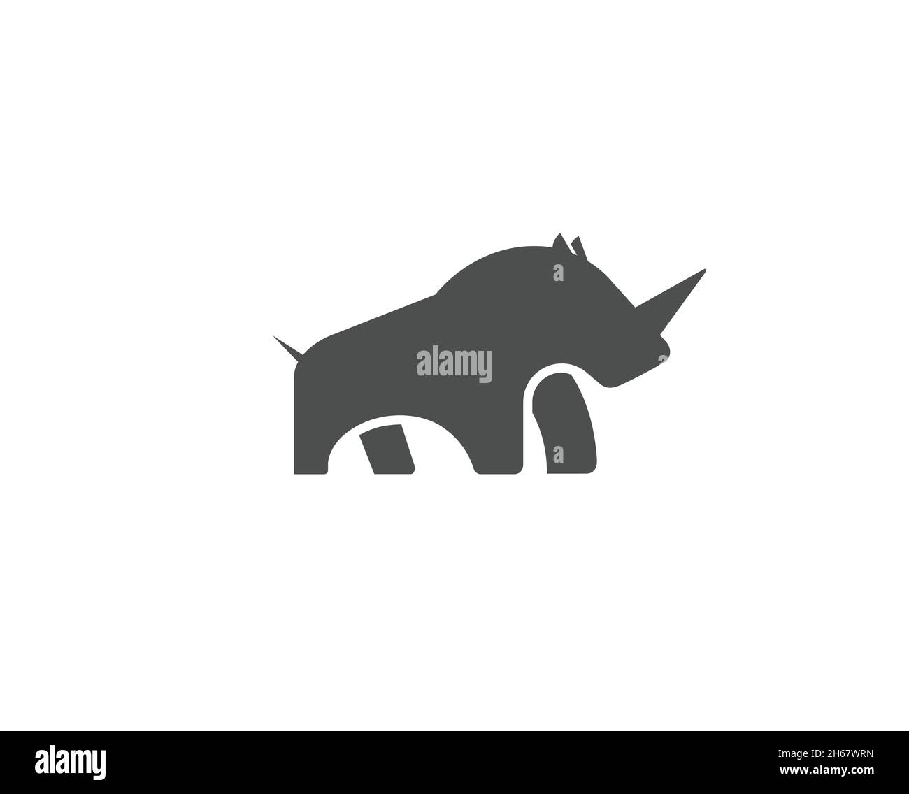 creative abstract rhinoceros logo Vector Symbol Icon Design Illustration Stock Vector