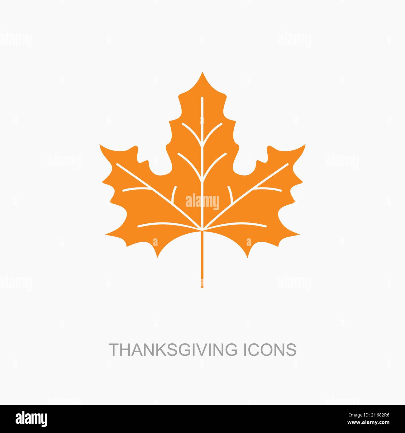 Autumn Leaves icon, Harvest Thanksgiving vector, eps 10 Stock Vector