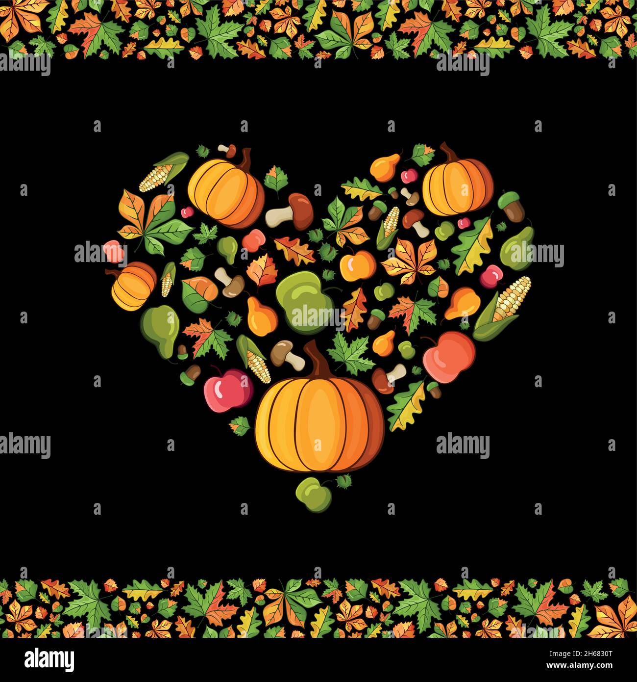 Fall season card vector thanksgiving eps 10 Stock Vector