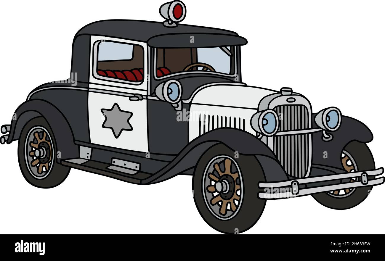 Vintage police car Stock Vector Images Alamy
