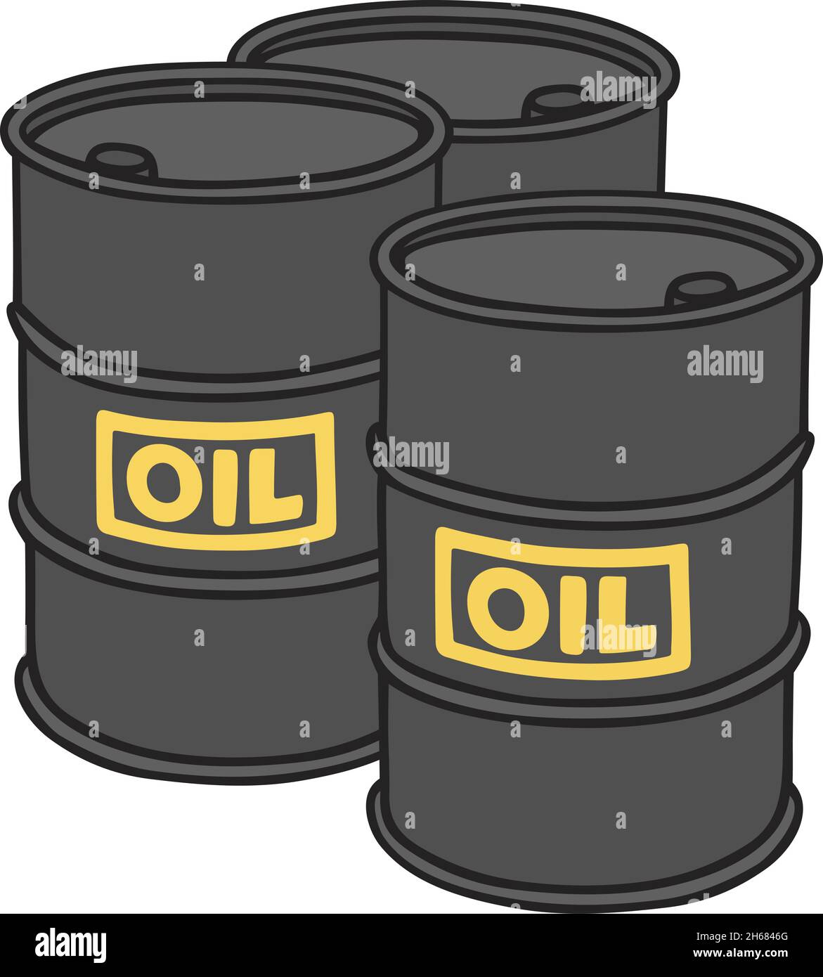 Three black steel barrels Stock Vector Image & Art Alamy