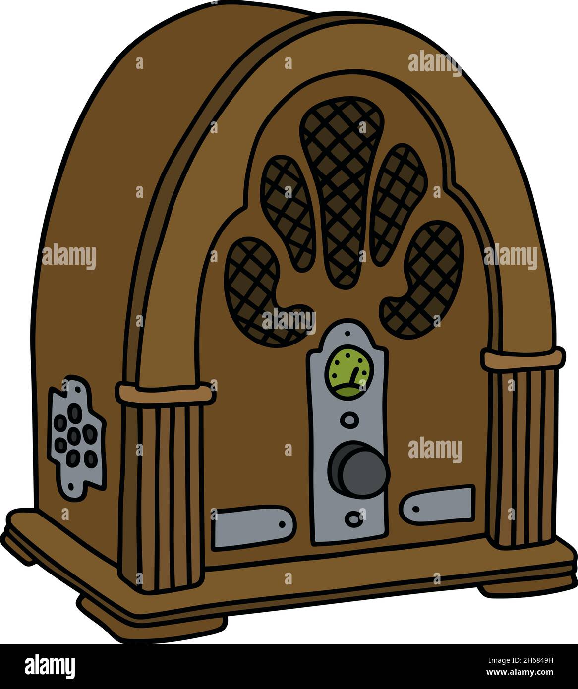 The Hand Drawing Of A Retro Radio Stock Vector Image Art Alamy The Hand Drawing Of A Retro Radio Stock Vector Image Art Alamy