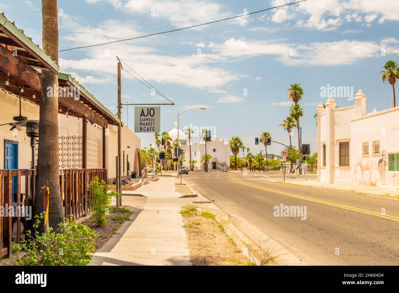 Ajo Farmer's market and Cafe, Arizona, a popular restaurant Stock Photo