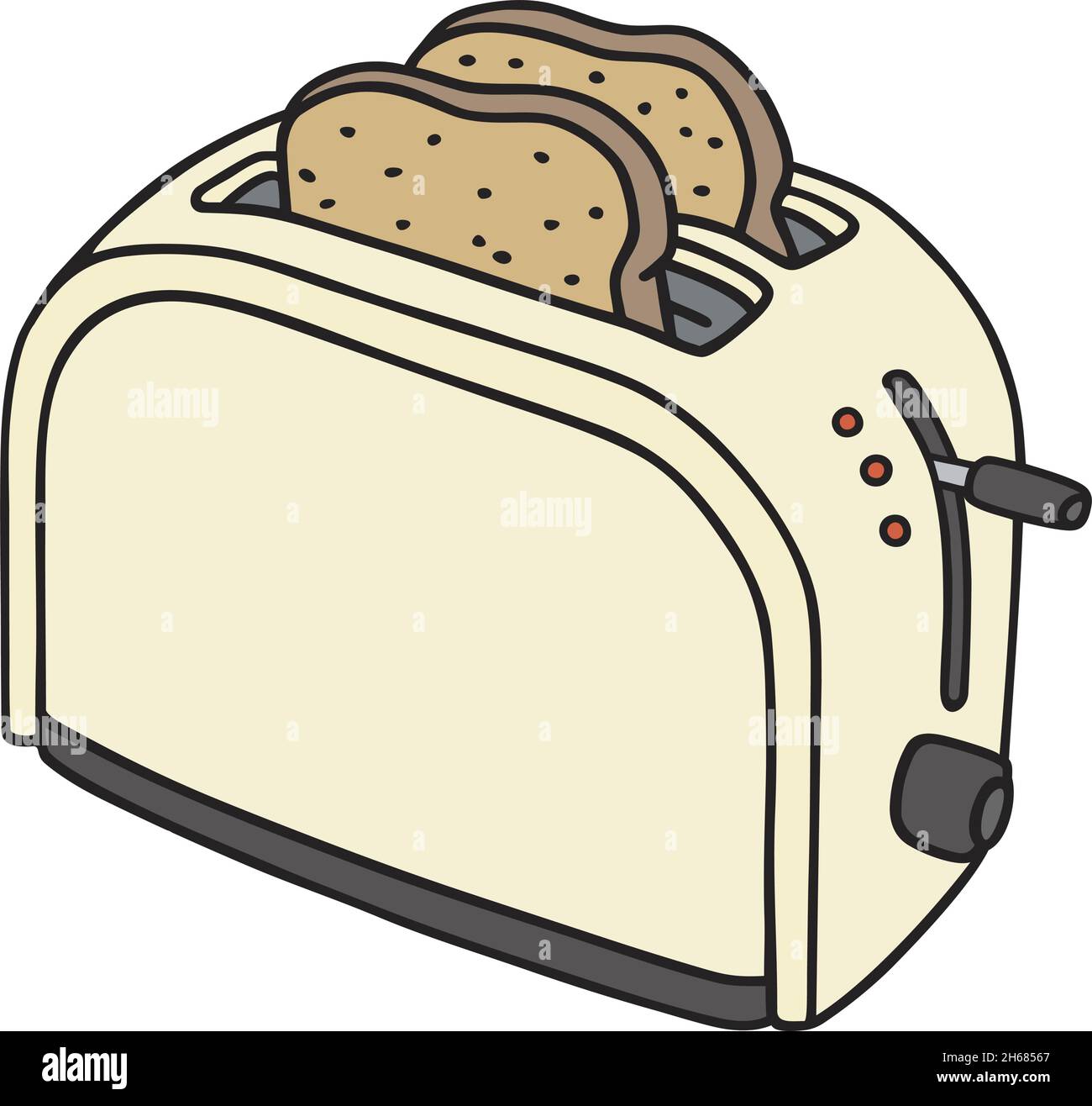 Drawable Toaster the vectorized hand drawing of a cream electric toaster Stock Vector ...