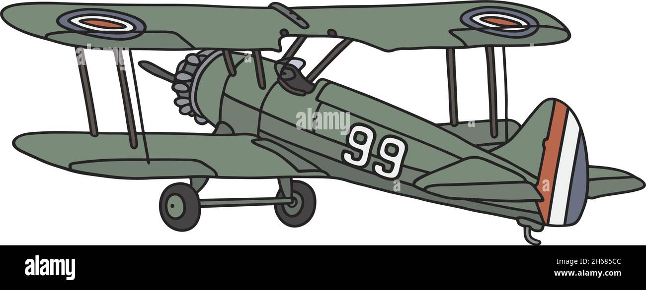 Premium Vector | Biplane flying. vintage hand drawn biplane. vector airplane  illustration. an old airplane. retro plane sketch. vector hand drawn  illustration.