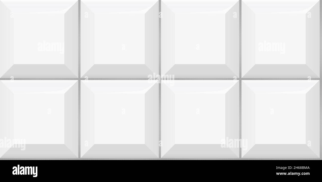 White subway tile seamless pattern. Wall with brick texture. Vector