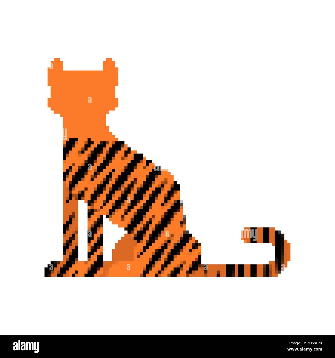 Cat pixel art Stock Vector Images - Alamy