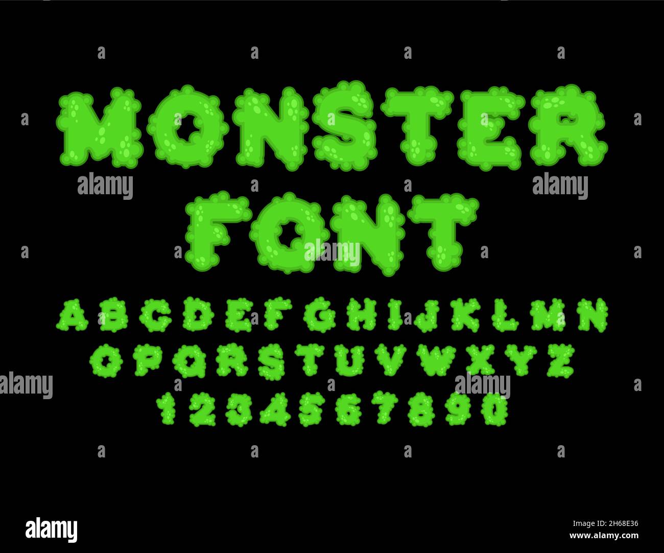 Zombie font scary green letters hi-res stock photography and