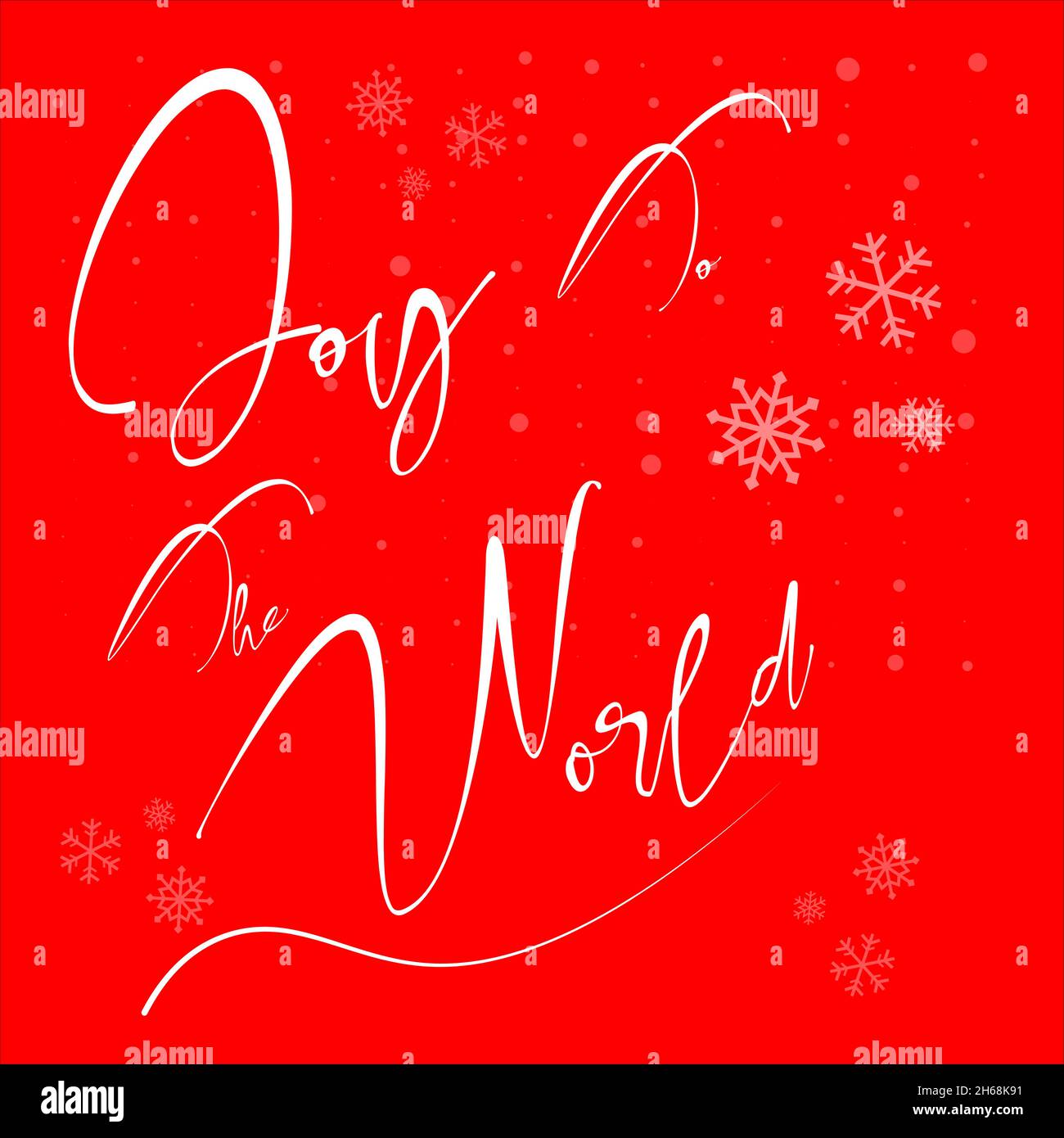 Joy To The World - Handwritten vector pattern - festive christmas holiday design for wrapping paper, cards, banners and posters etc. - Editable vector Stock Vector