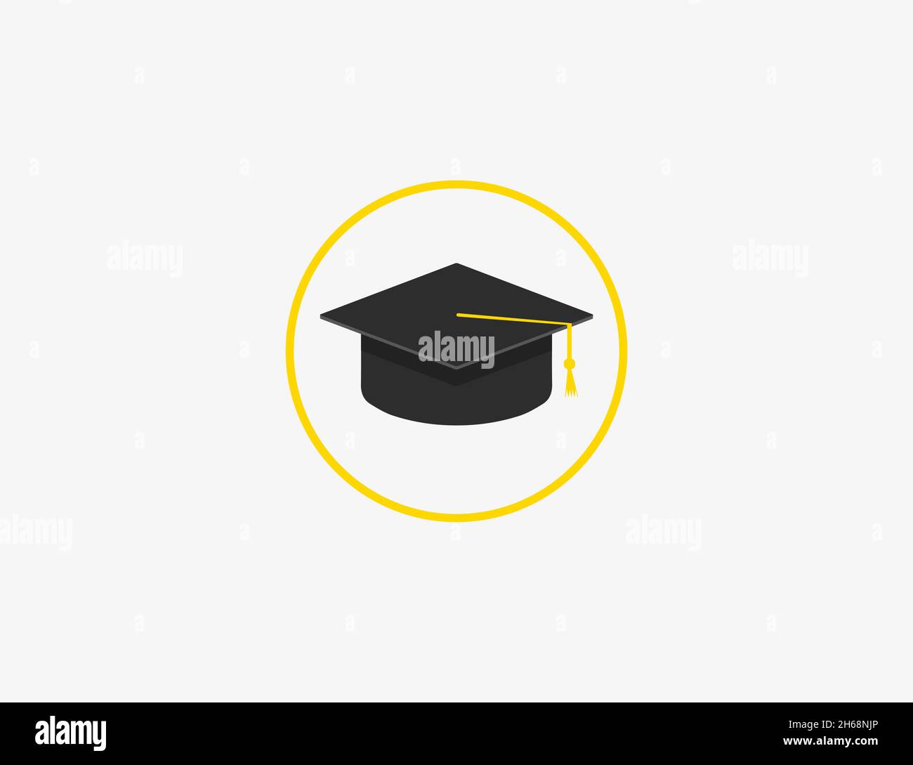 Vector illustration. Flat design. Education graduation hat icon Stock ...