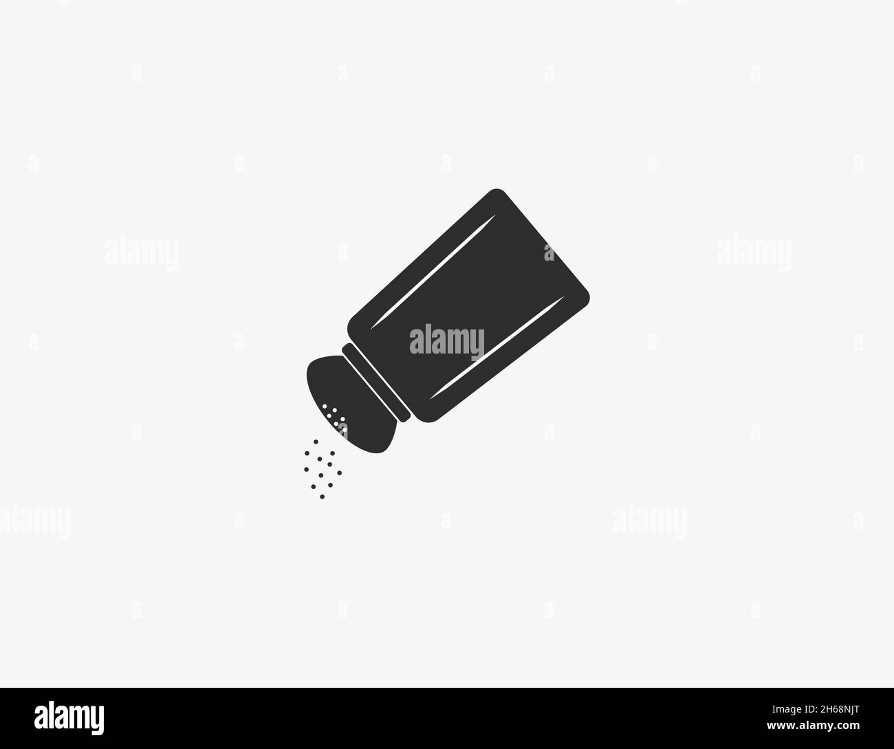 Vector illustration. Flat design. Pepper salt shaker icon Stock Vector