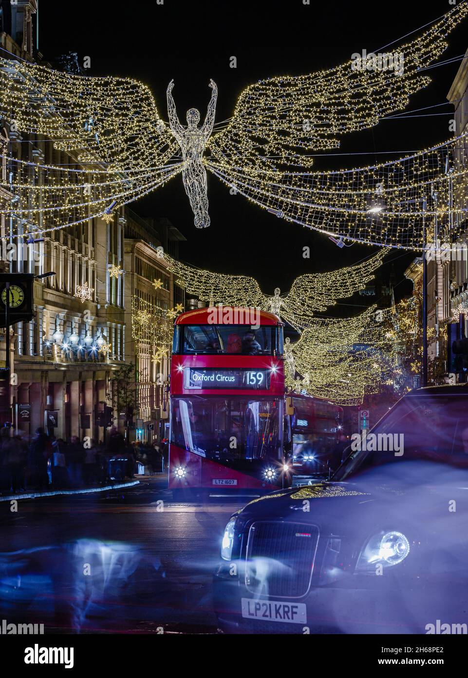 Regent street london christmas lights 2021 hires stock photography and