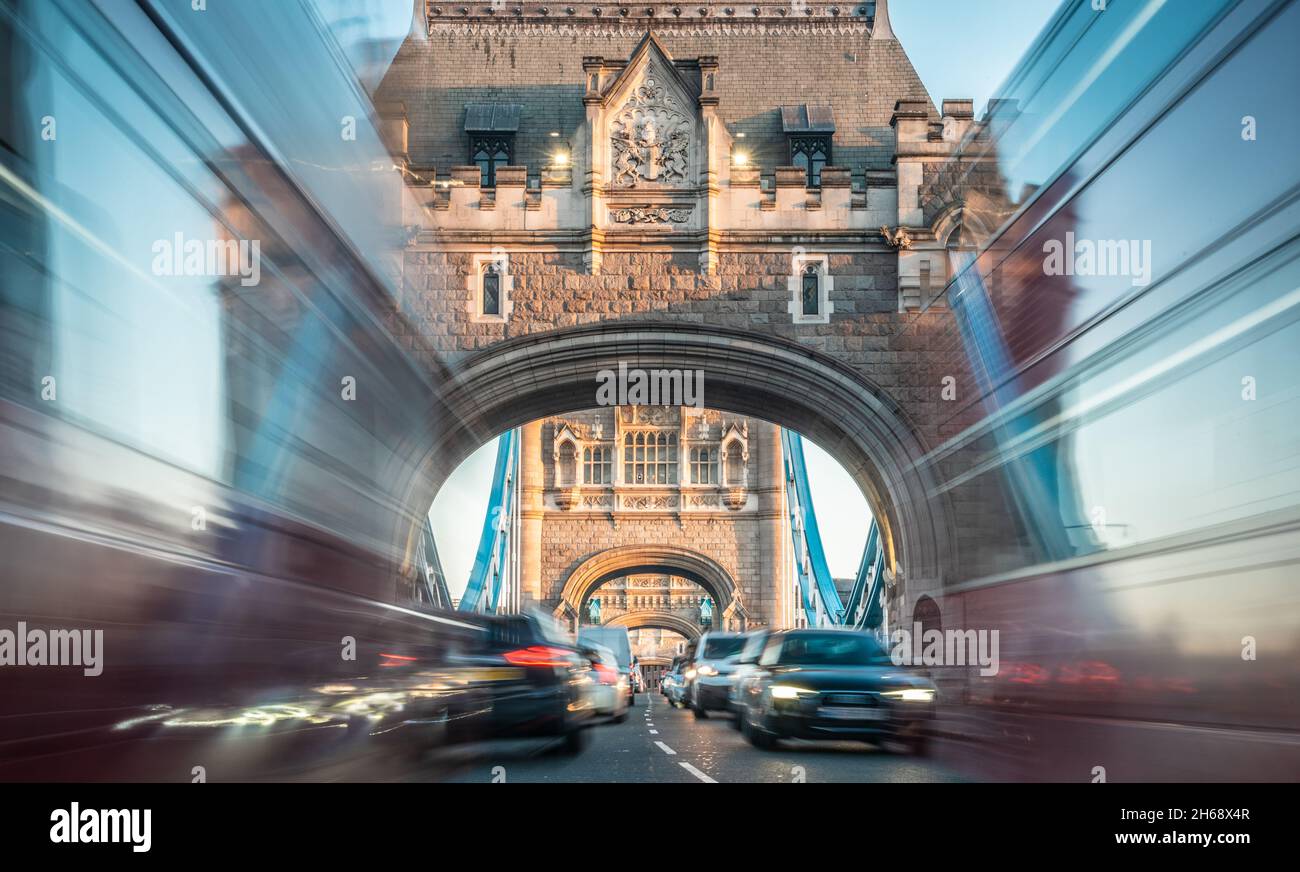 Love this view of this iconic London attraction, Tower Bridge Stock Photo
