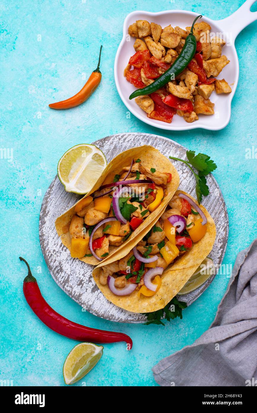 Traditional Mexican tacos with meat Stock Photo Alamy
