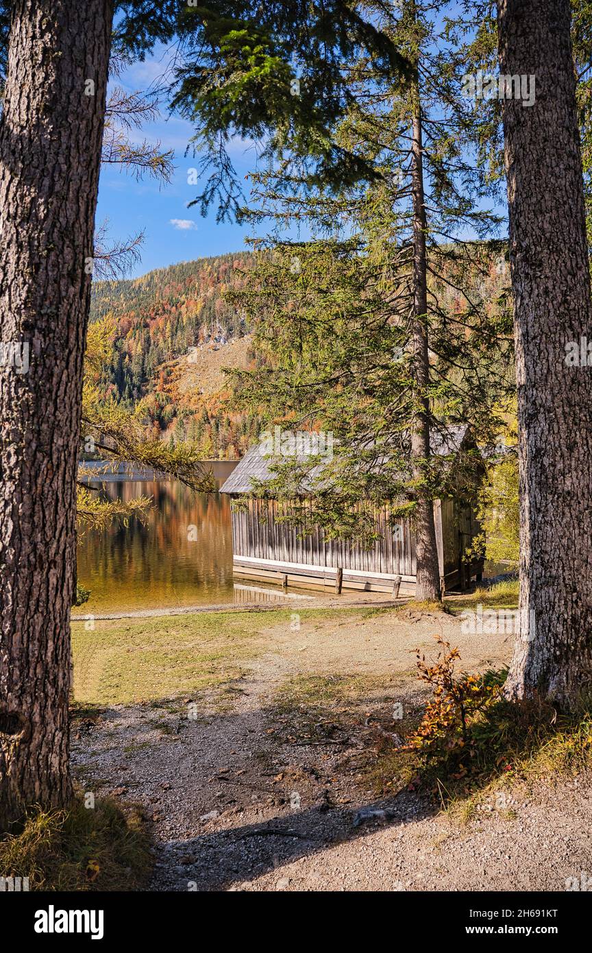Autumn landscape at the Ödensee in Styria Stock Photo - Alamy