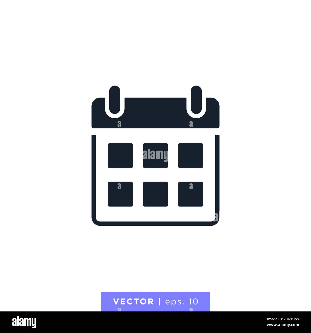 Calendar icon vector stock illustration design template. Vector eps 10. Stock Vector