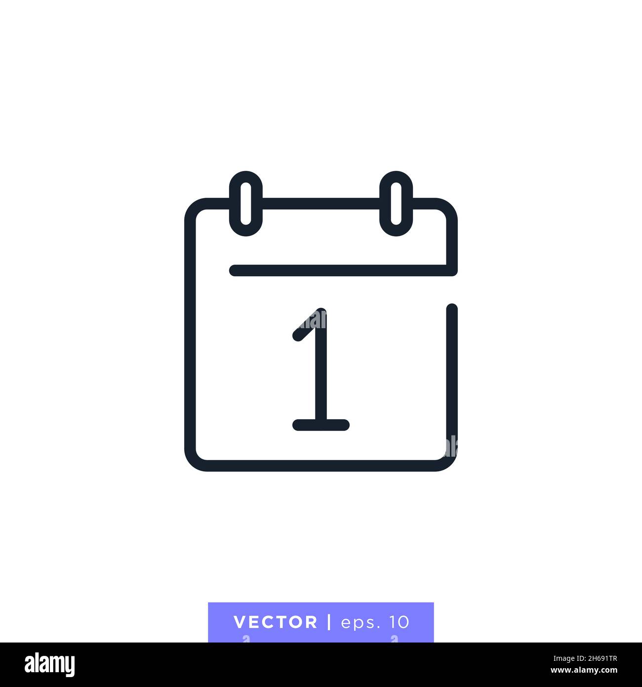 Calendar icon vector stock illustration design template. Vector eps 10. Stock Vector