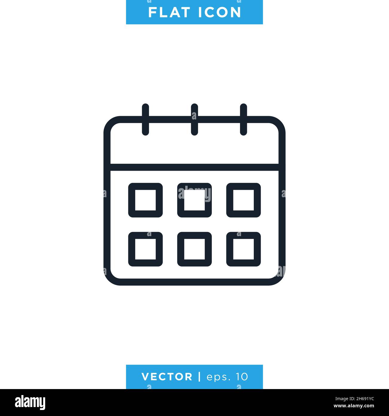 Calendar icon vector stock illustration design template. Vector eps 10. Stock Vector