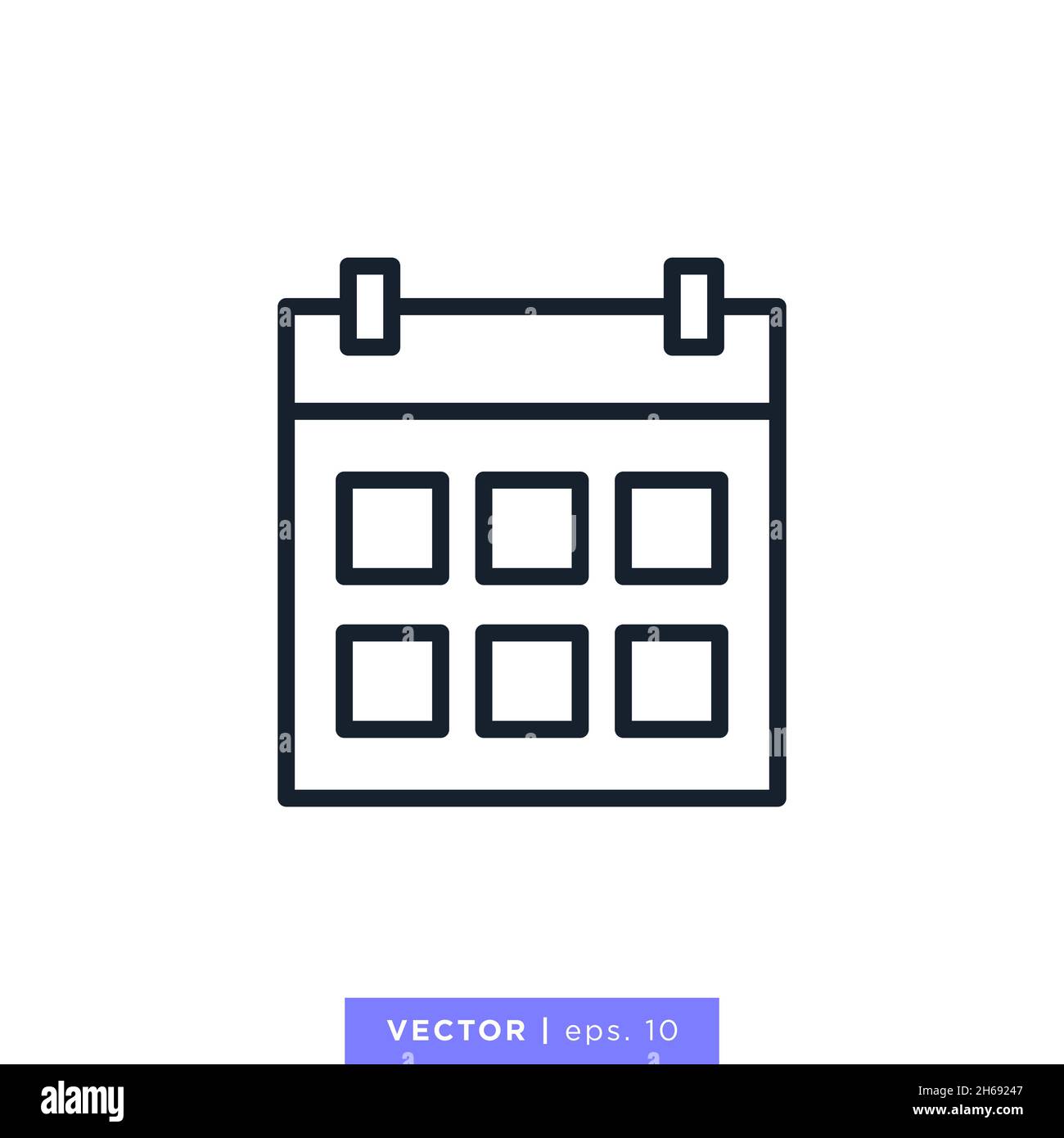 Calendar icon vector stock illustration design template. Vector eps 10. Stock Vector