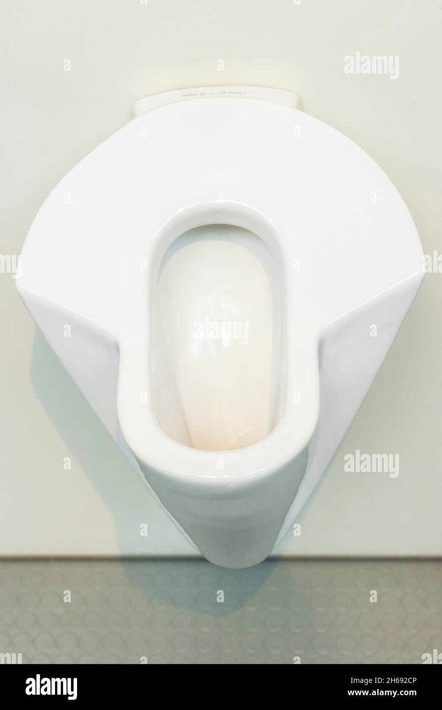white ceramic female urinal in flushed with pride toilet exhibition at  Gladstone Pottery Museum, Longton, Stoke on trent Stock Photo - Alamy