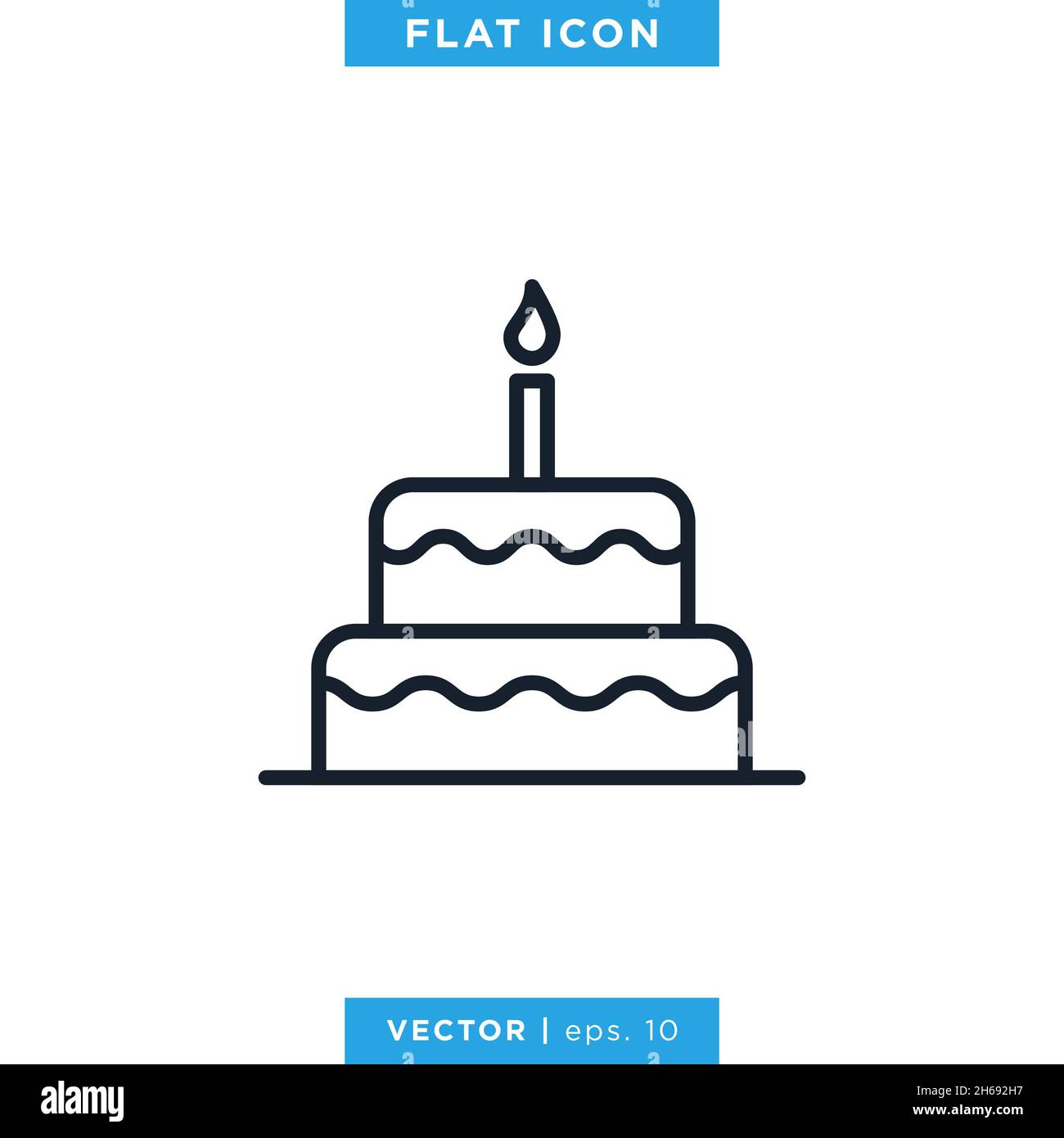 Premium Vector | Birthday cake icon vector illustration sign symbol flat  icons