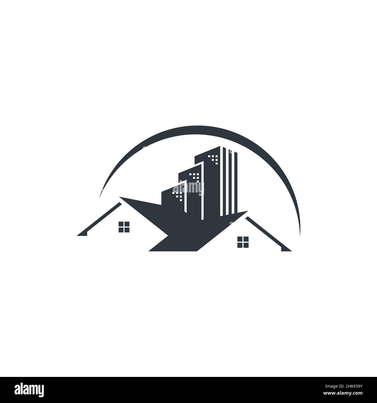 Real estate vector stock illustration logo design template. House ...