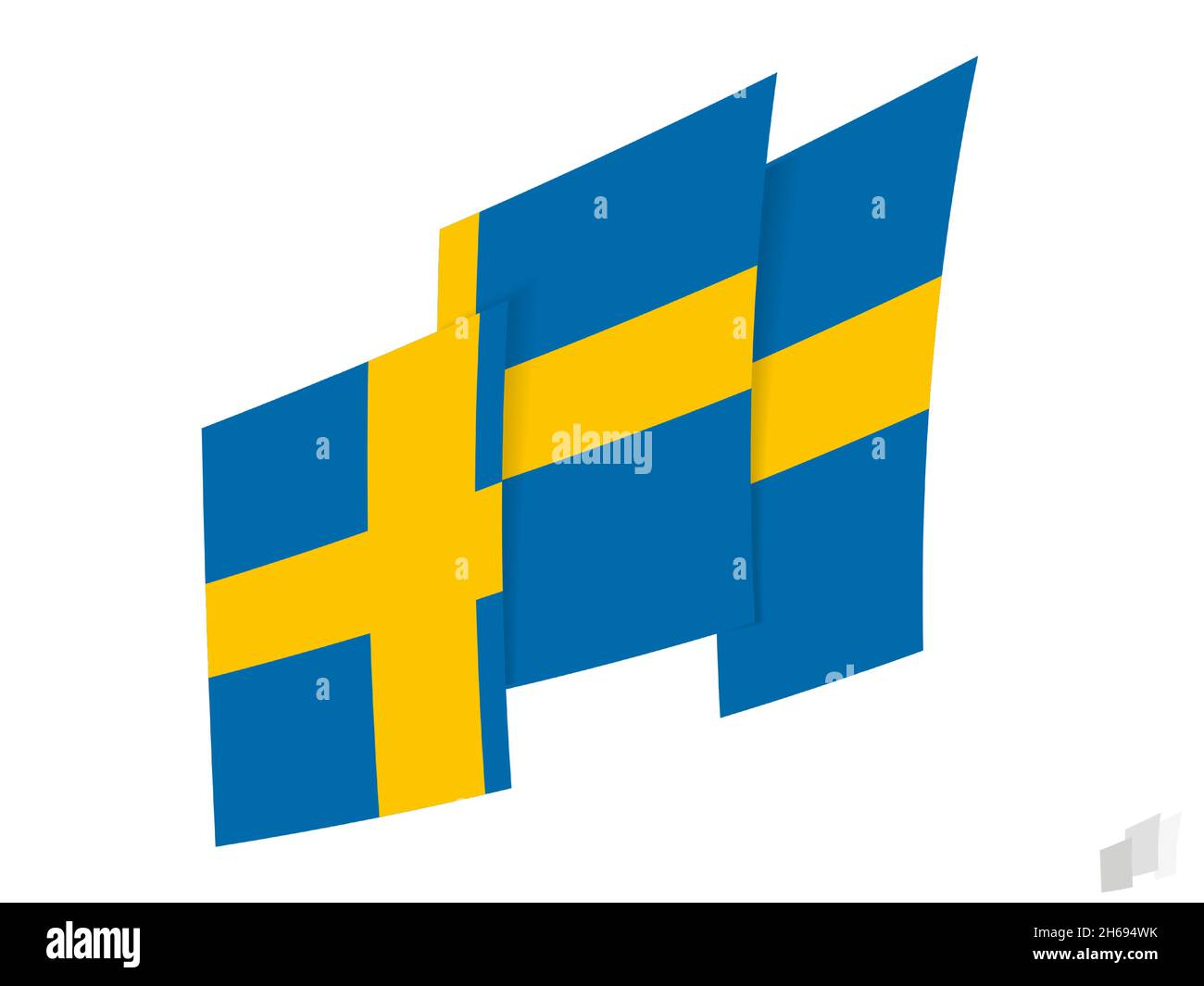 sweden-flag-in-an-abstract-ripped-design-modern-design-of-the-sweden