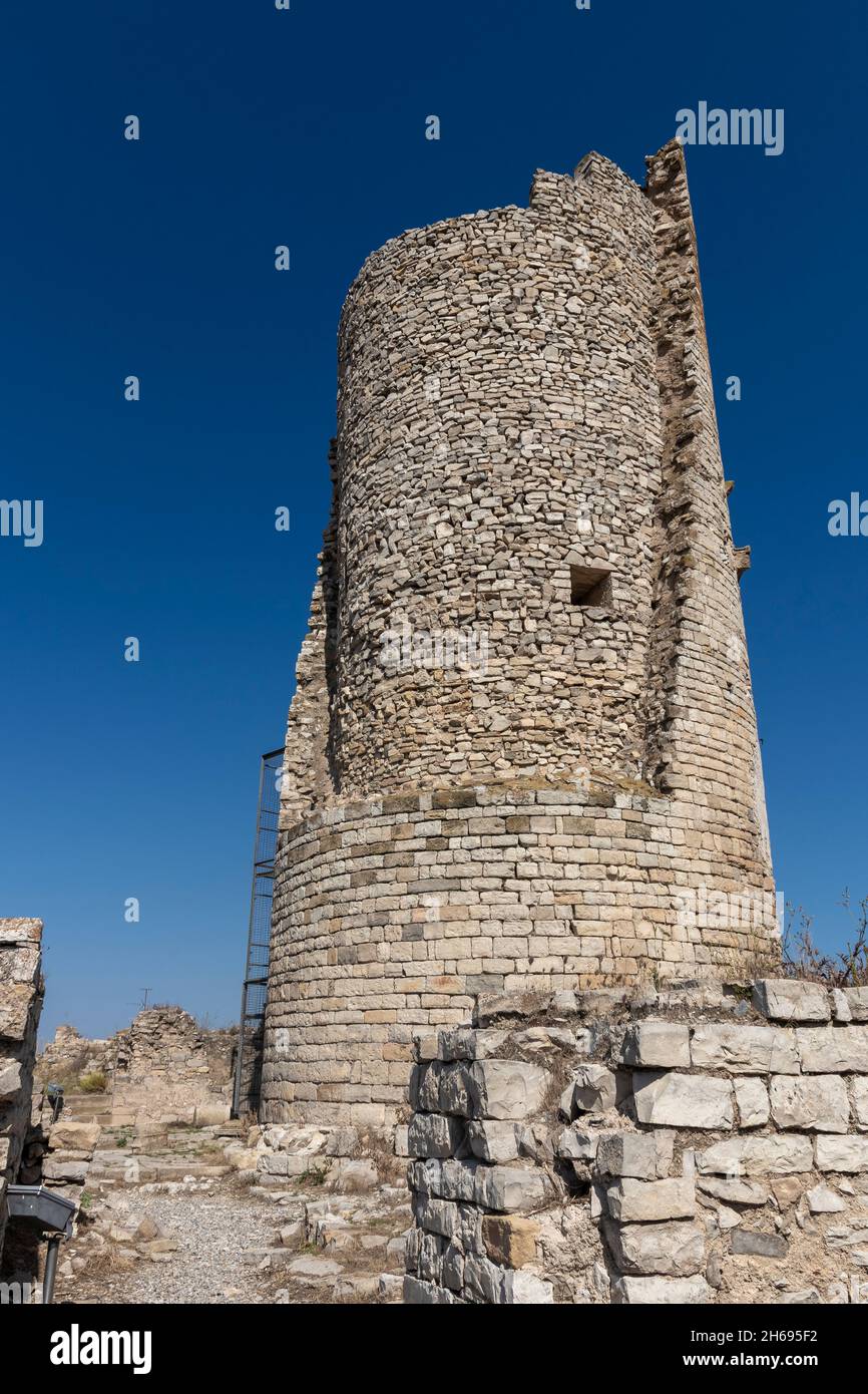 ruined castle of guimera in the province of Lleida on a sunny summer day Stock Photo
