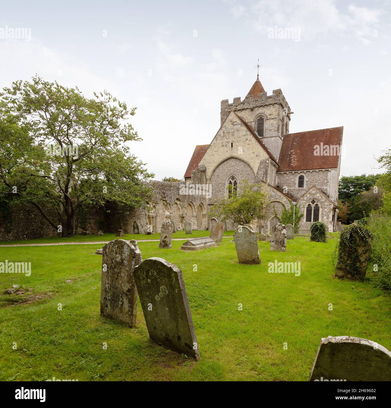 view of the Church of Saint Mary and Saint Blaise in the village of