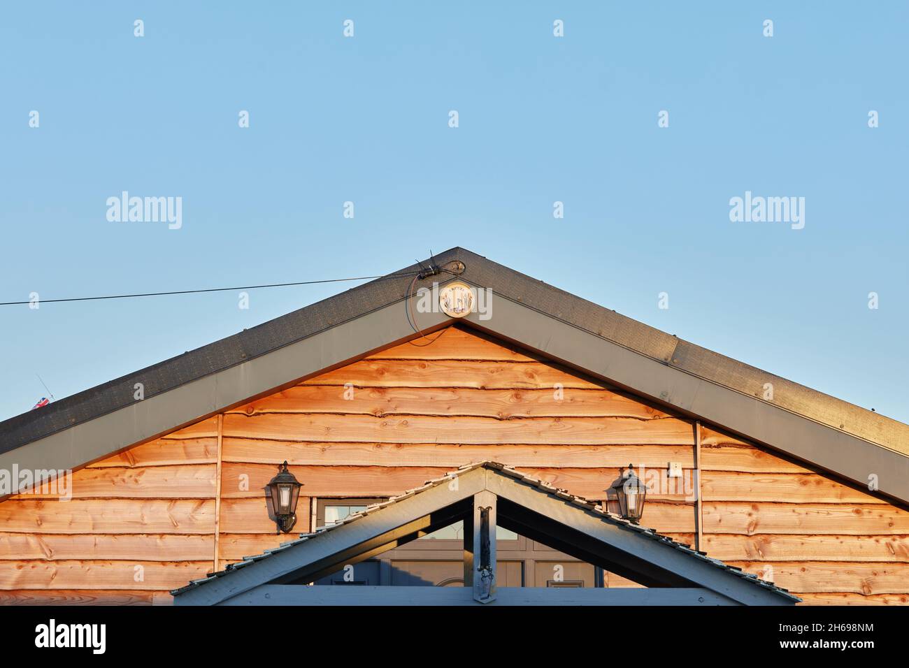 Close up of triangular roof shape Stock Photo Alamy