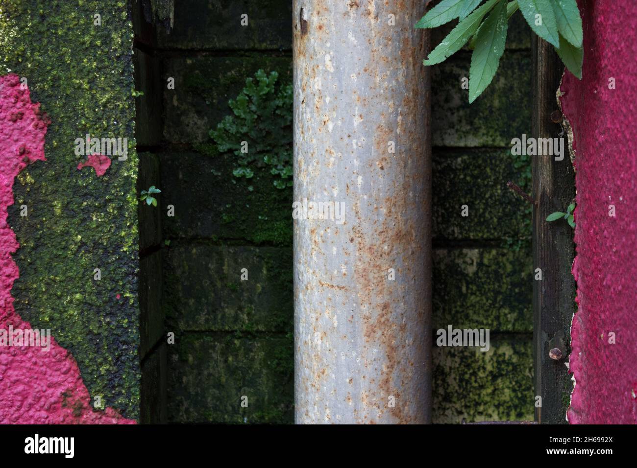 Abstract, Pattern, Brickwork, Water Pipe Stock Photo