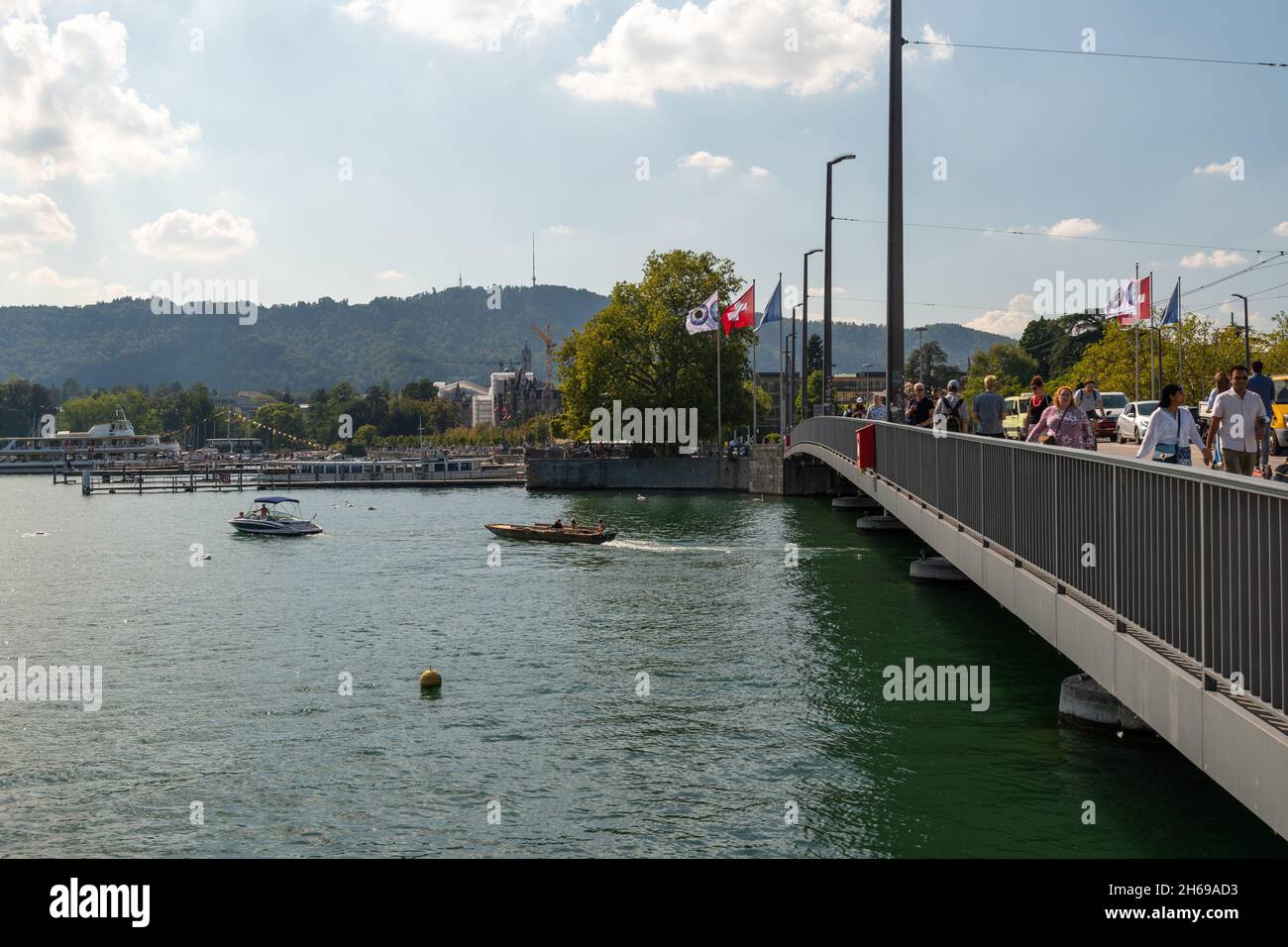 Zurich switzerland bridge walking hi-res stock photography and images -  Alamy