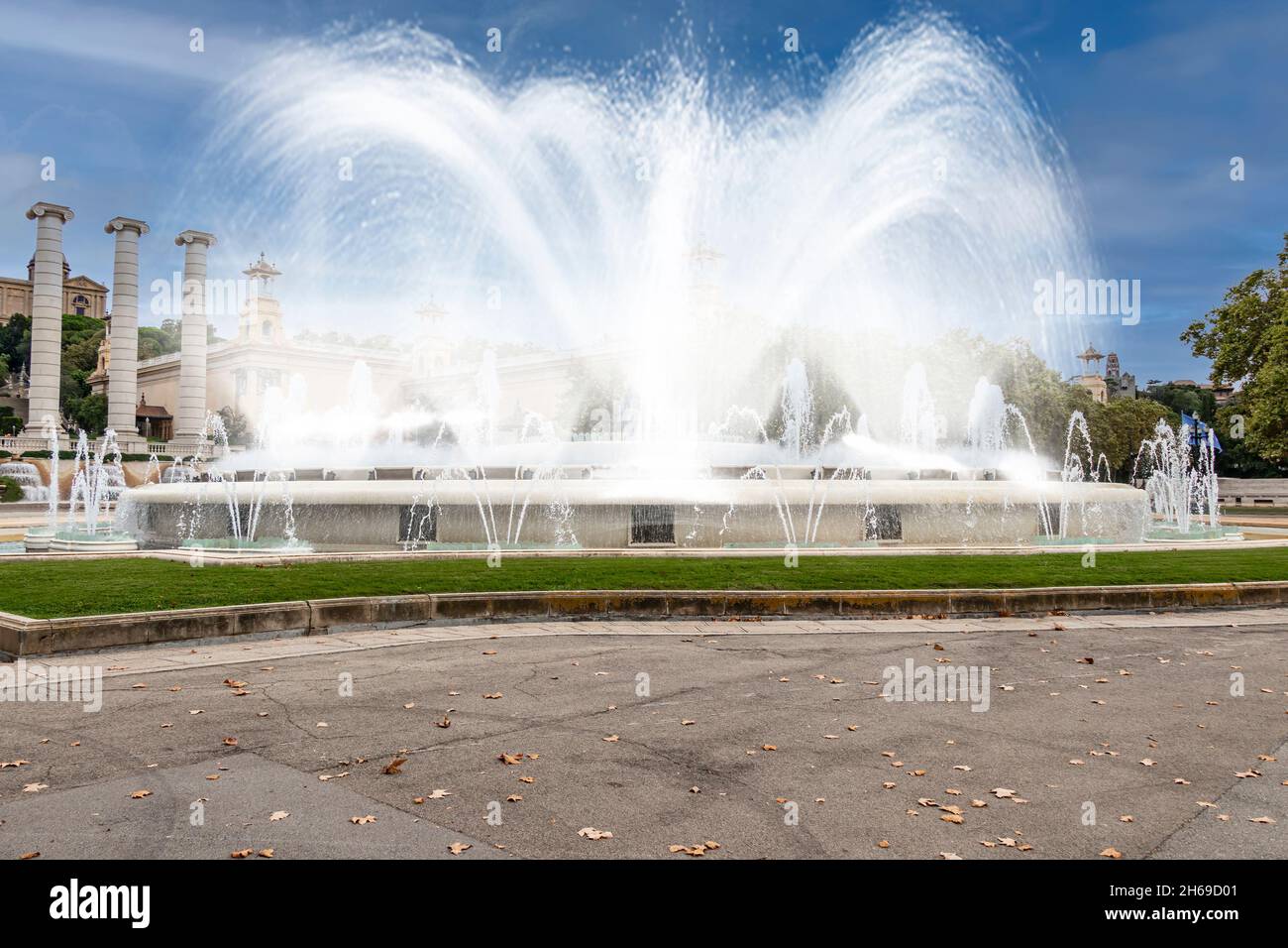The spectacular Magic Fountain of Montjuic, Barcelona, Catalonia, Spain
