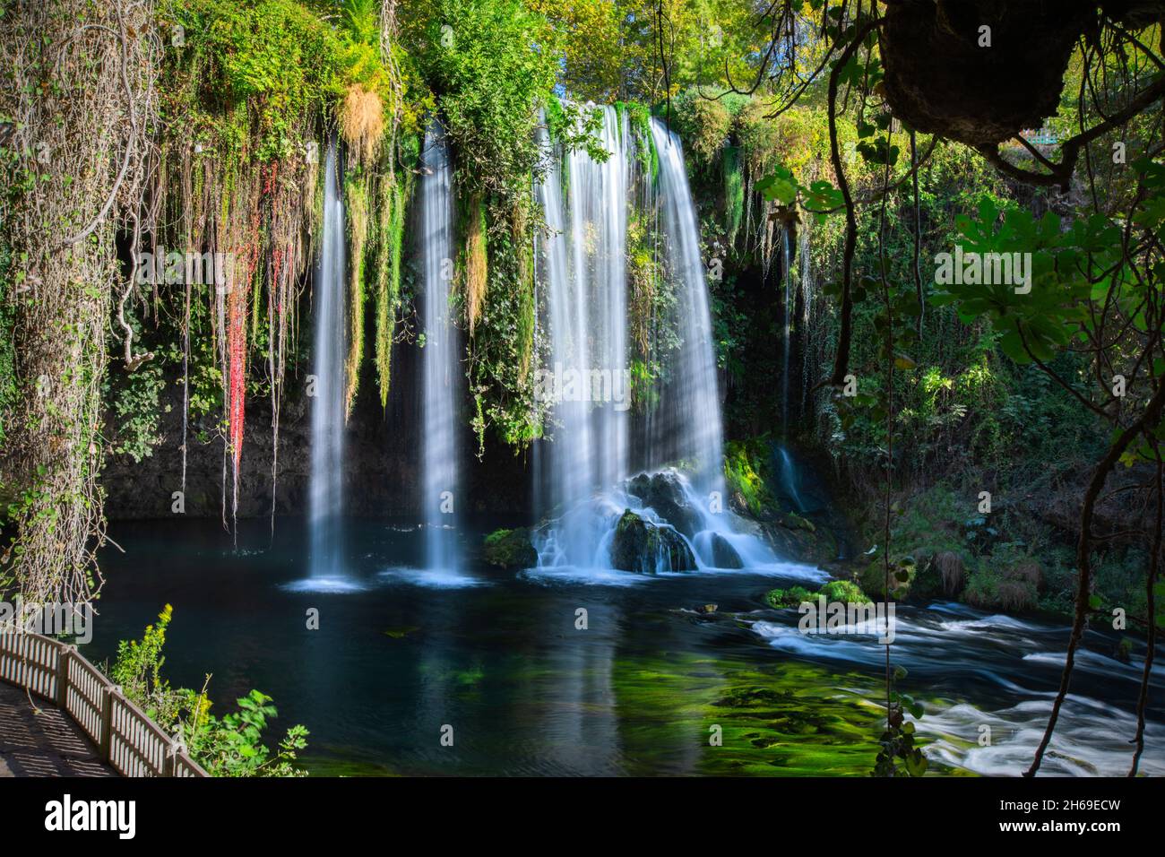 Waterfall Duden at Antalya Turkey Stock Photo