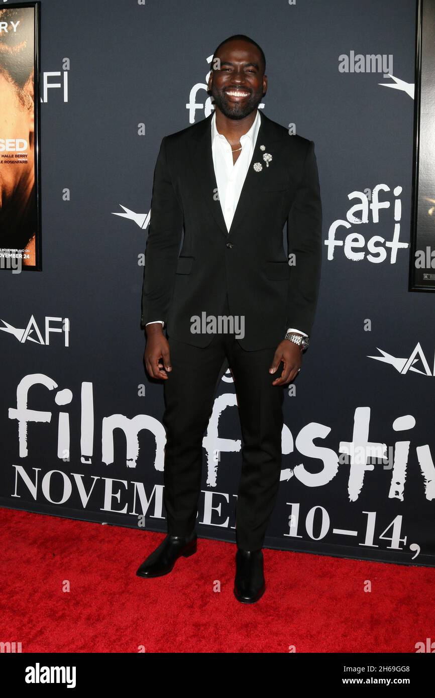 Shamier Anderson at the AFI Fest - Bruised Premiere at TCL Chinese Theater IMAX on November 13, 2021 in Los Angeles, CA (Photo by Katrina Jordan/Sipa USA) Stock Photo