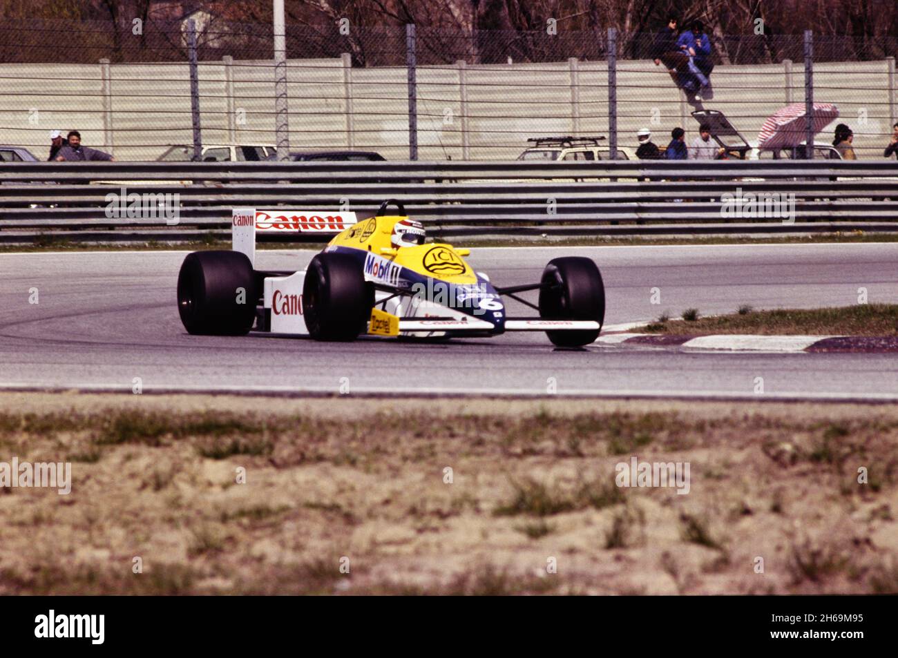 1986 Nelson Piquet (Williams Fw11) Hungarian Grand Prix F1 Photo A.037936