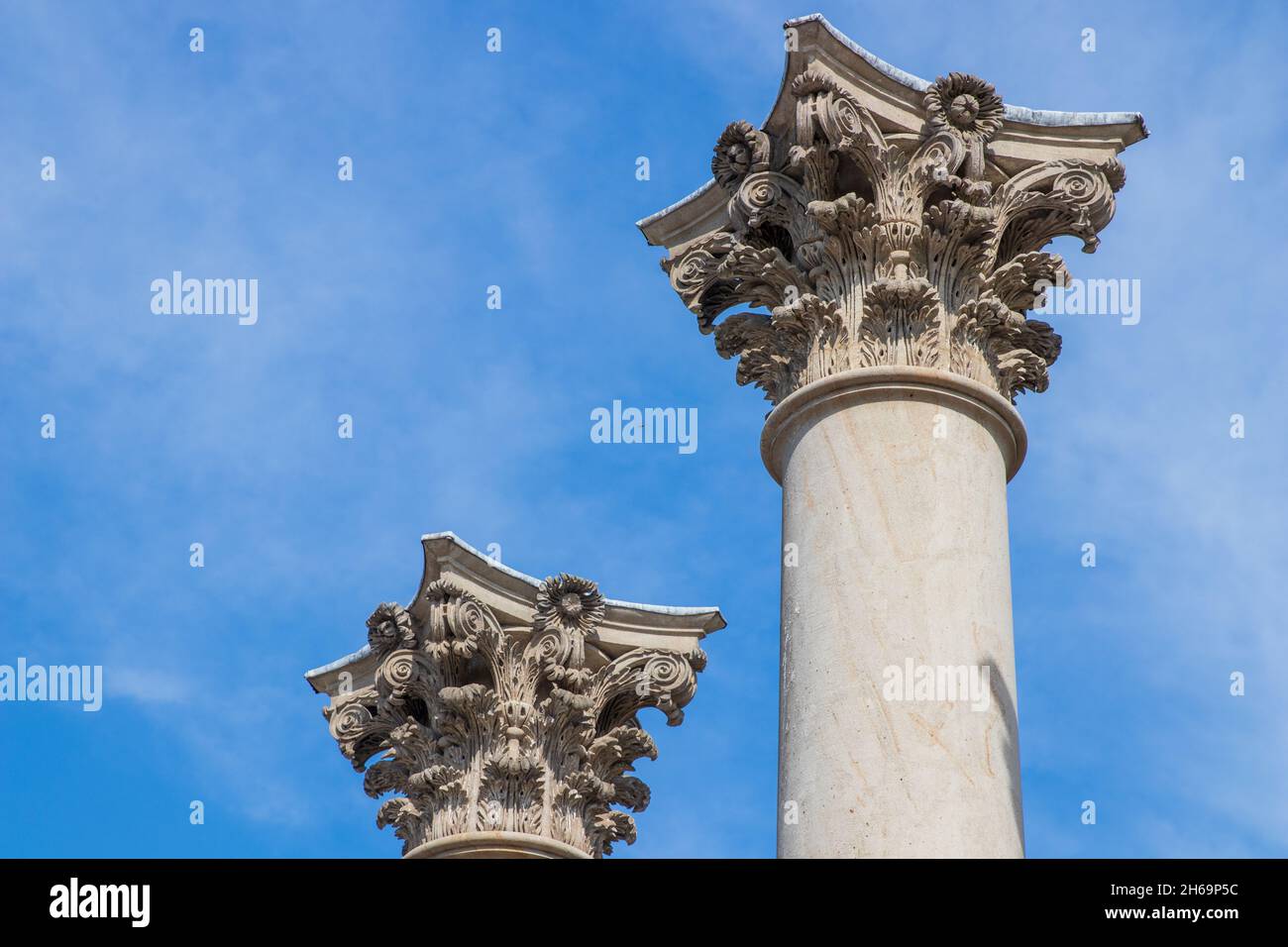 Old Capitol Columns at the National Arboretum Stock Photo