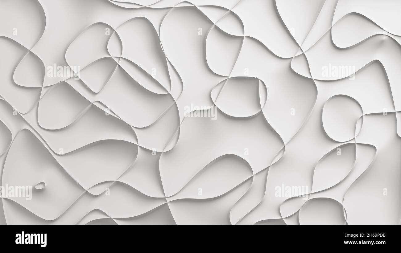 Abstract texture curvy line style white color background. Stock Photo