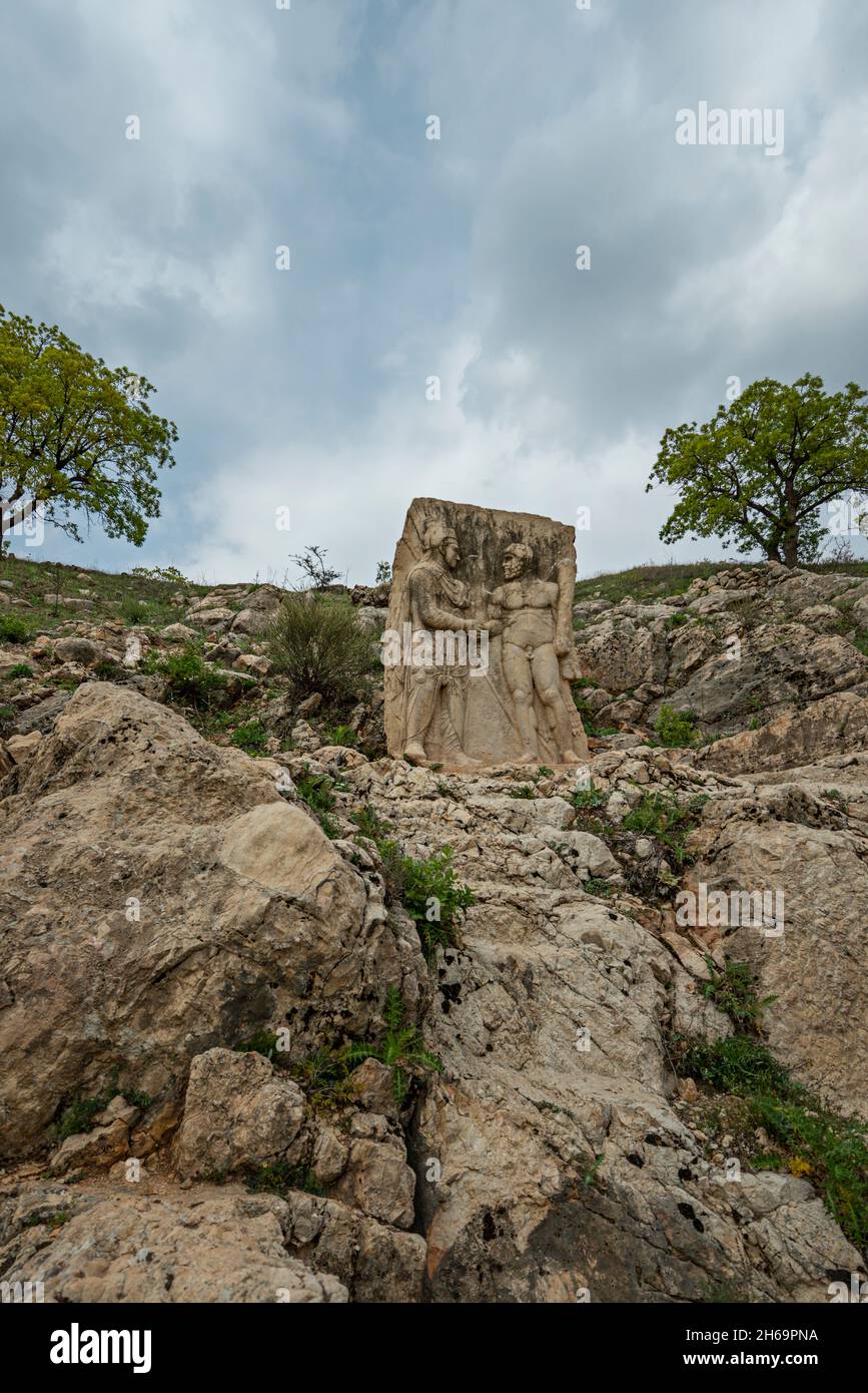 Ruins of ancient civilizations in the mountains of Mesopotamia in ...