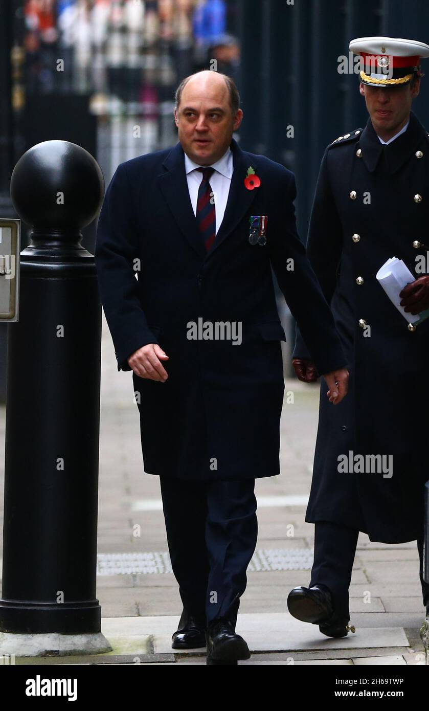 London, England, UK. 14th Nov, 2021. UK Secretary of State for Defence BEN WALLACE arrives in Downing Street ahead of Remembrance Sunday ceremony in Whitehall. (Credit Image: © Tayfun Salci/ZUMA Press Wire) Stock Photo