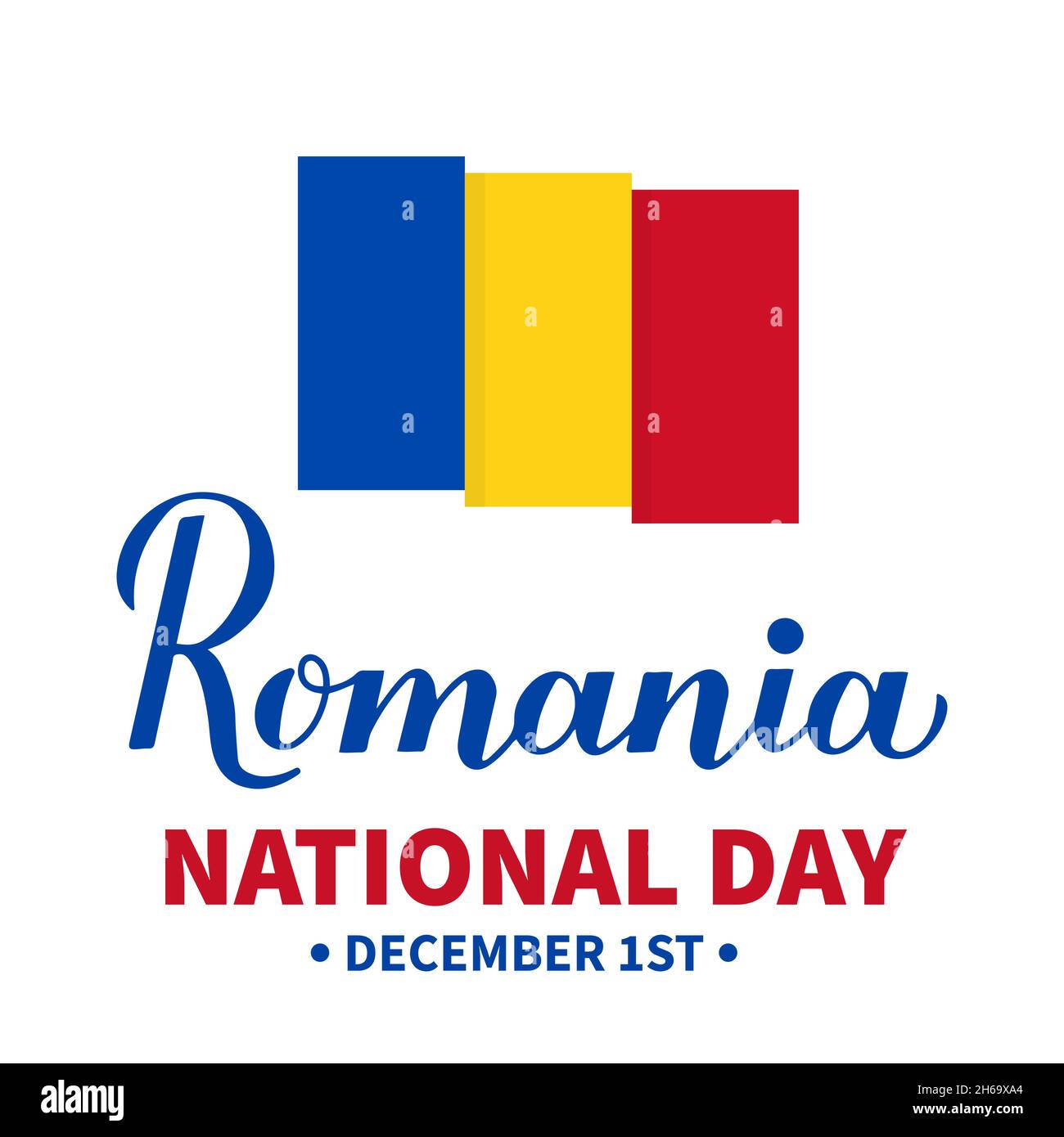 Romania National Day typography poster. Romanian holiday also called