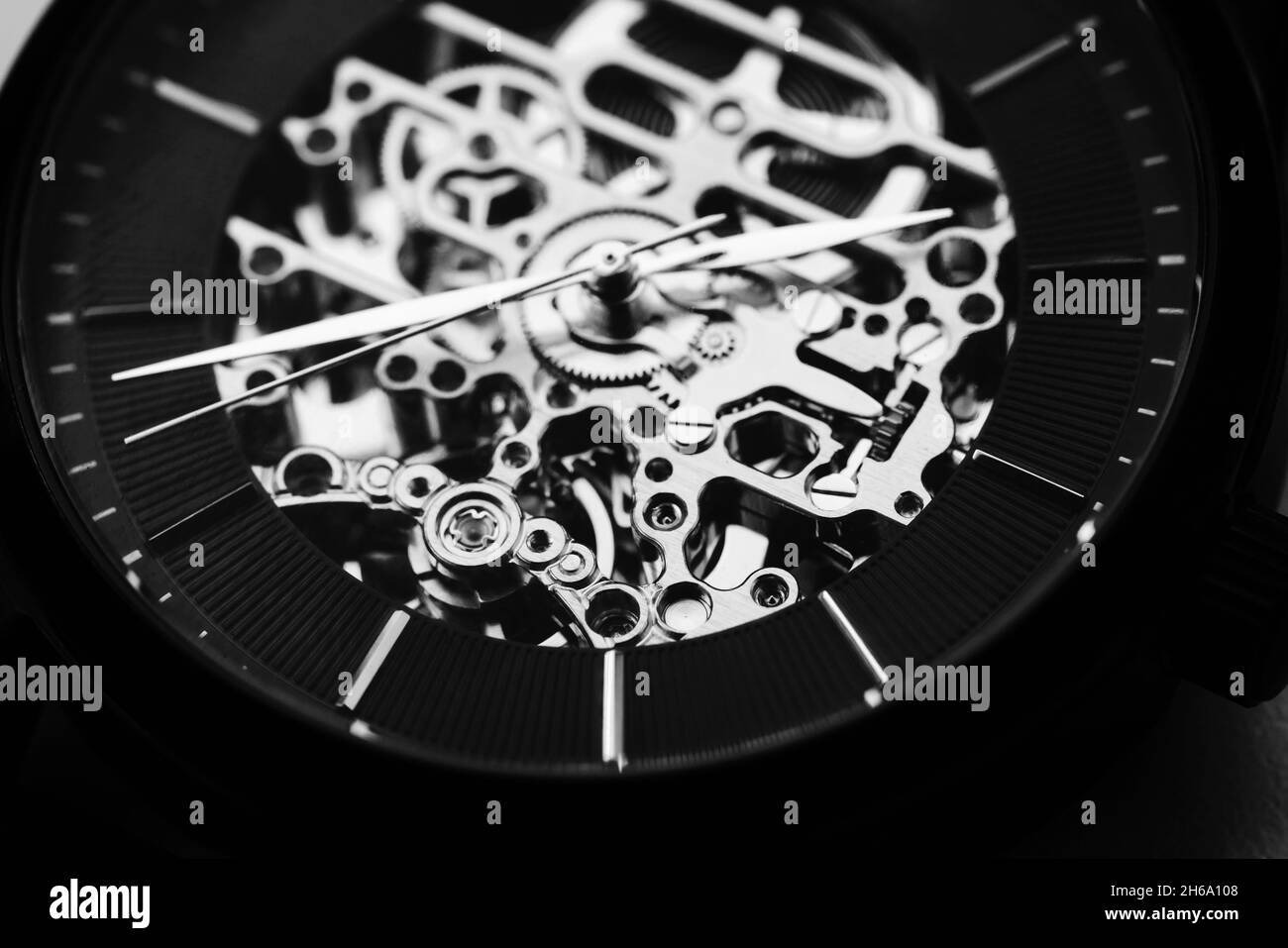Skeleton clock detail Black and White Stock Photos & Images Alamy