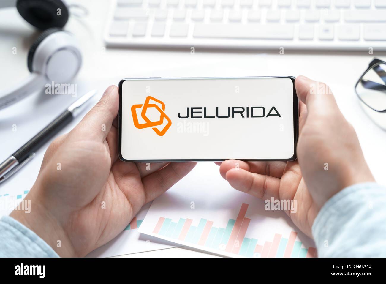 Russia Moscow 08.06.2021 Logo of public blockchain token NXT, Jelurida. Decentralized asset exchange. Issue, trade crypro coins, cryptocurrrency. Stock Photo